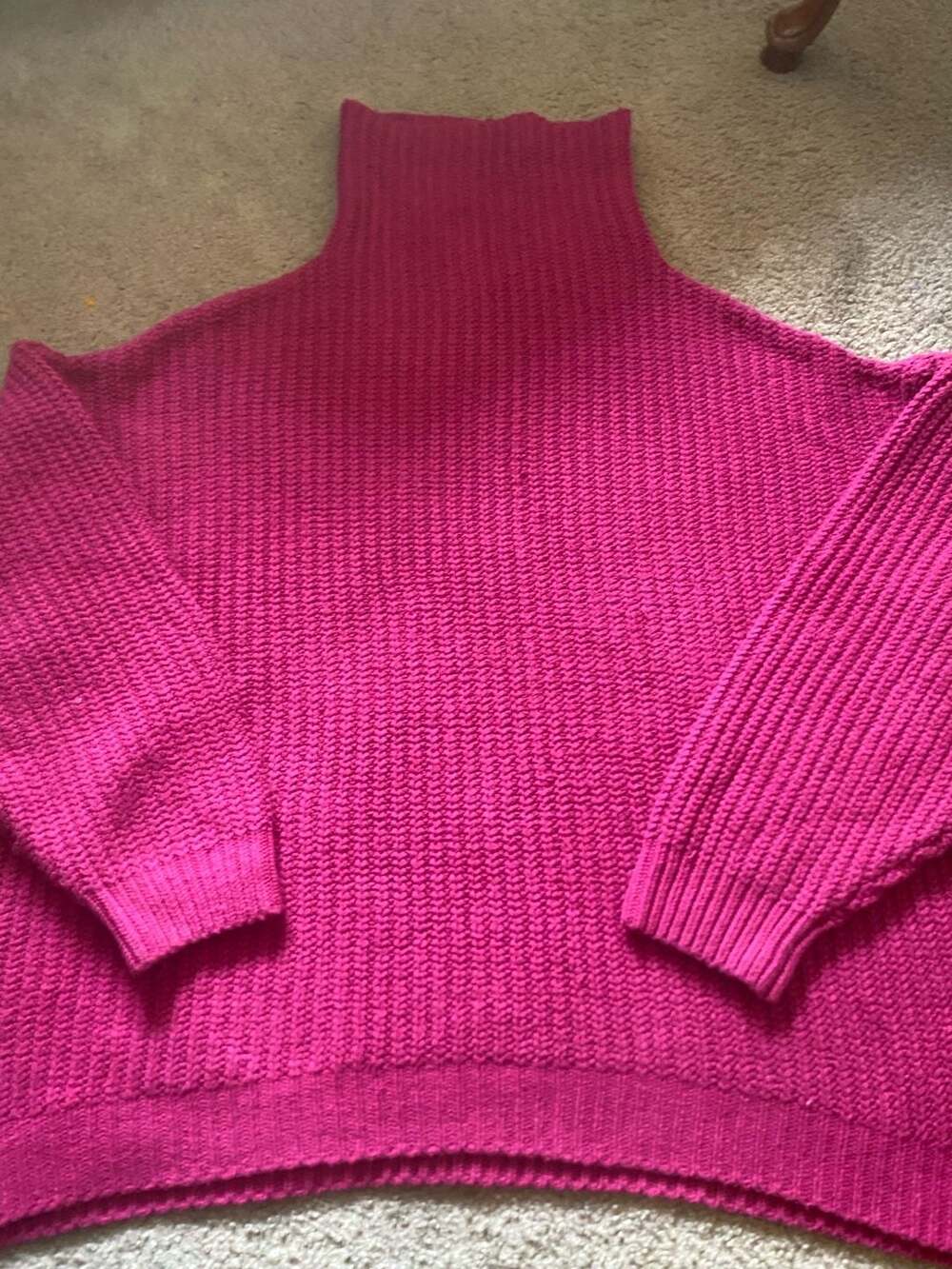 Free People Turtleneck Sweater Size L Pink